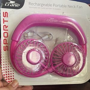 Crane Pink Rechargeable Portable Neck Fan